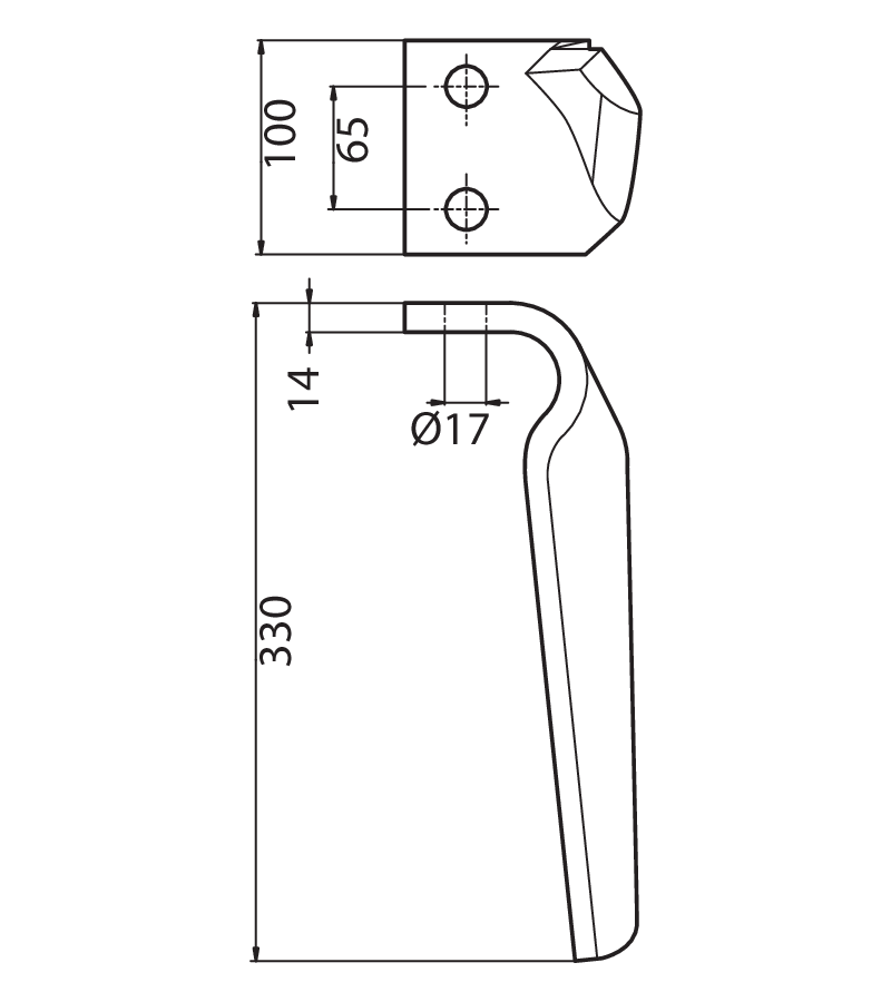 FRN04S - DX/SX - Denti e coltelli per erpici rotanti
