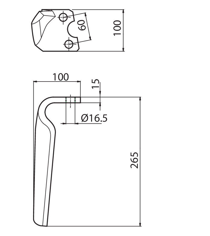 HOW44D - HK DX - Denti e coltelli per erpici rotanti