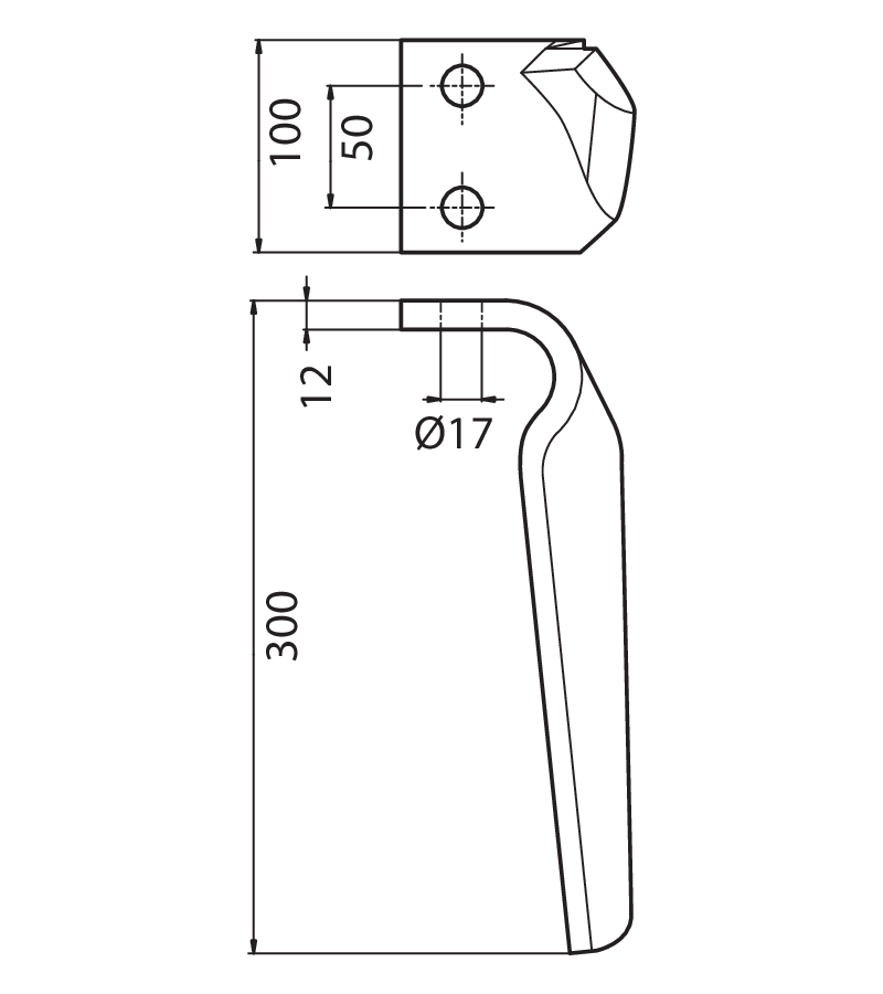 MRN01S - SX - Denti e coltelli per erpici rotanti