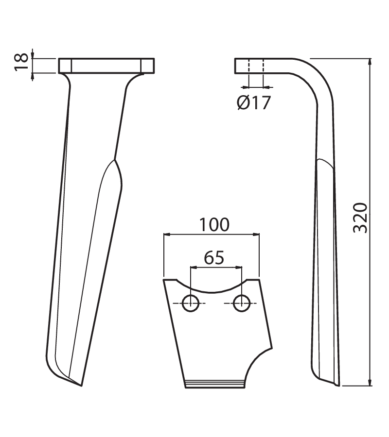 RAB12D - KG 410 - VKE - DX - Denti e coltelli per erpici rotanti