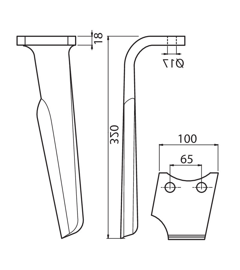 RAB12S - KG 410L - VKE - SX - Denti e coltelli per erpici rotanti