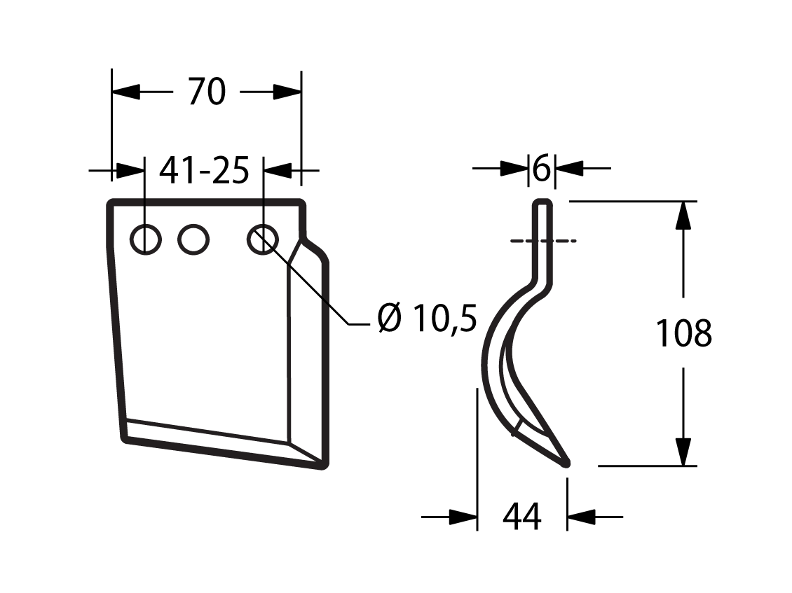 SDA01D - TIPO LEGGERO A 3 FORI DX