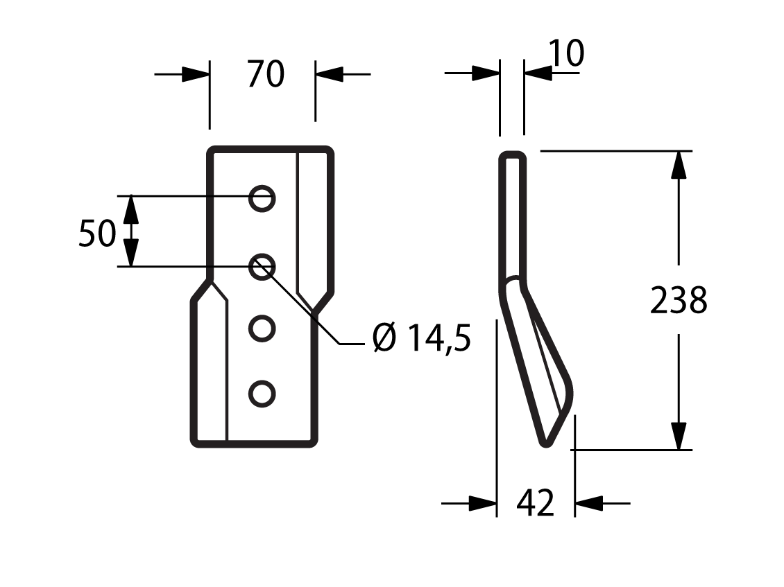 SMA05 - LATERALE 4 FORI AFR/2 - AFR/4R