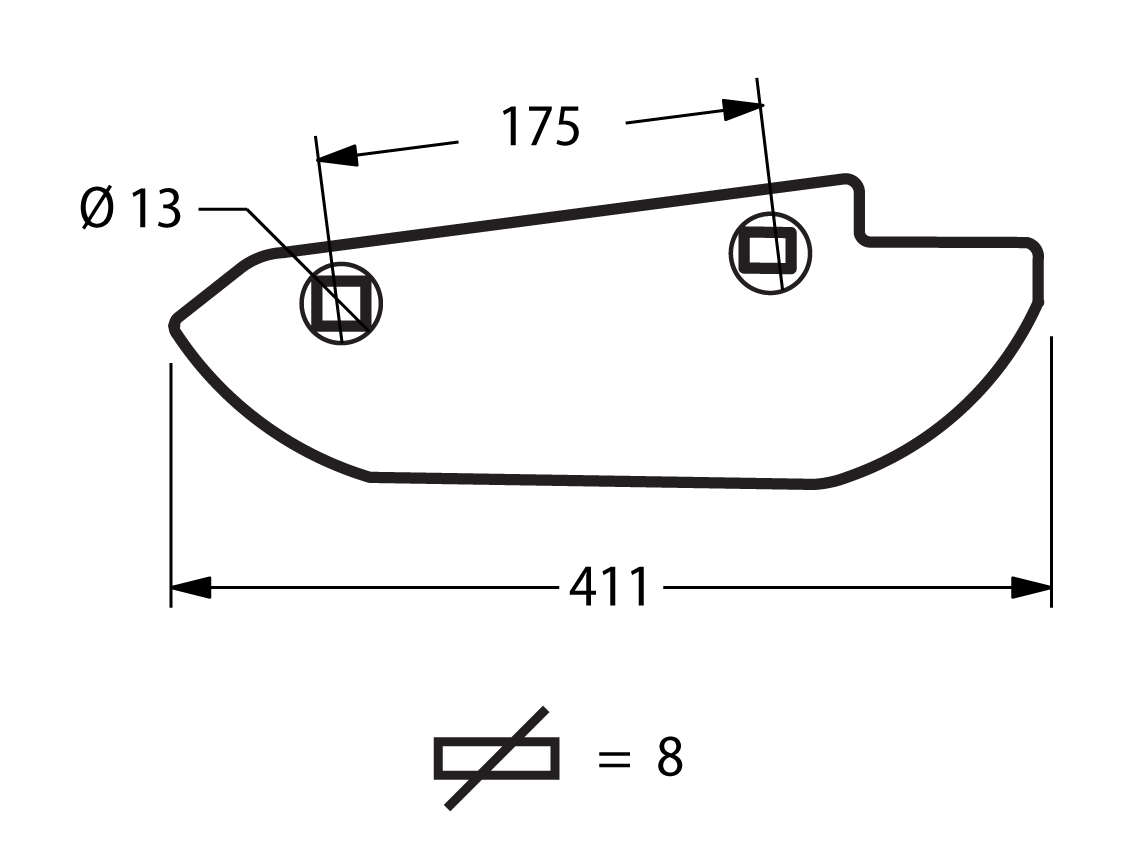 BBA57D - VOMERE B/6 TIPO NUOVO DX