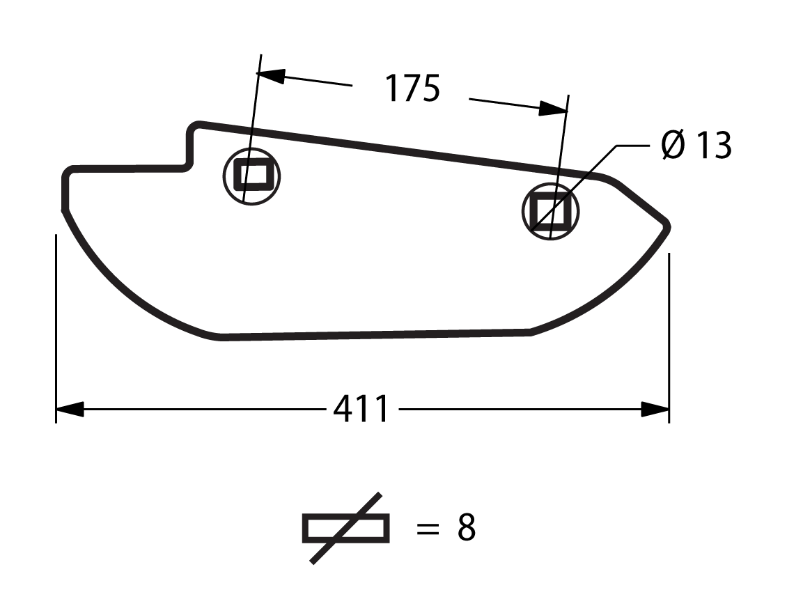 BBA57S - VOMERE B/6 SX TIPO NUOVO SX