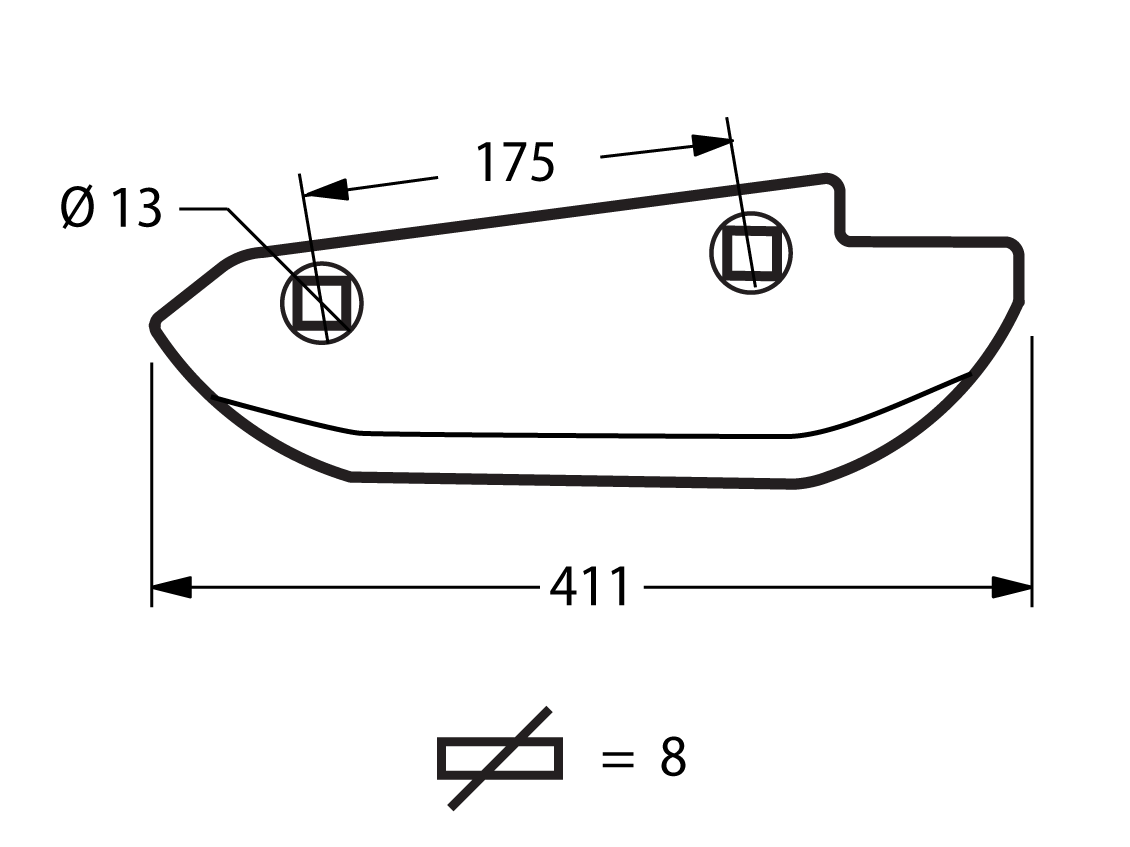 BBA59D - VOMERE B/6 TIPO NUOVO DX
