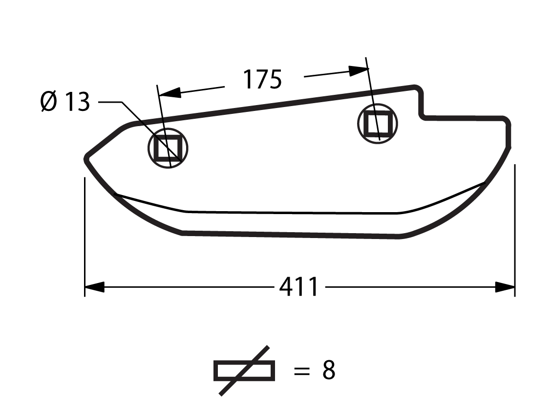 BBA59S - VOMERE B/6 TIPO NUOVO SX