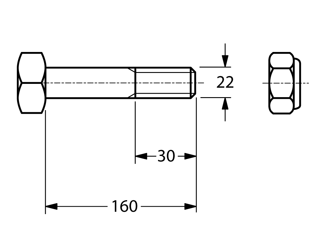 BUL126 - Vite T. E. 10.9 con dado autobloccante per FAC01